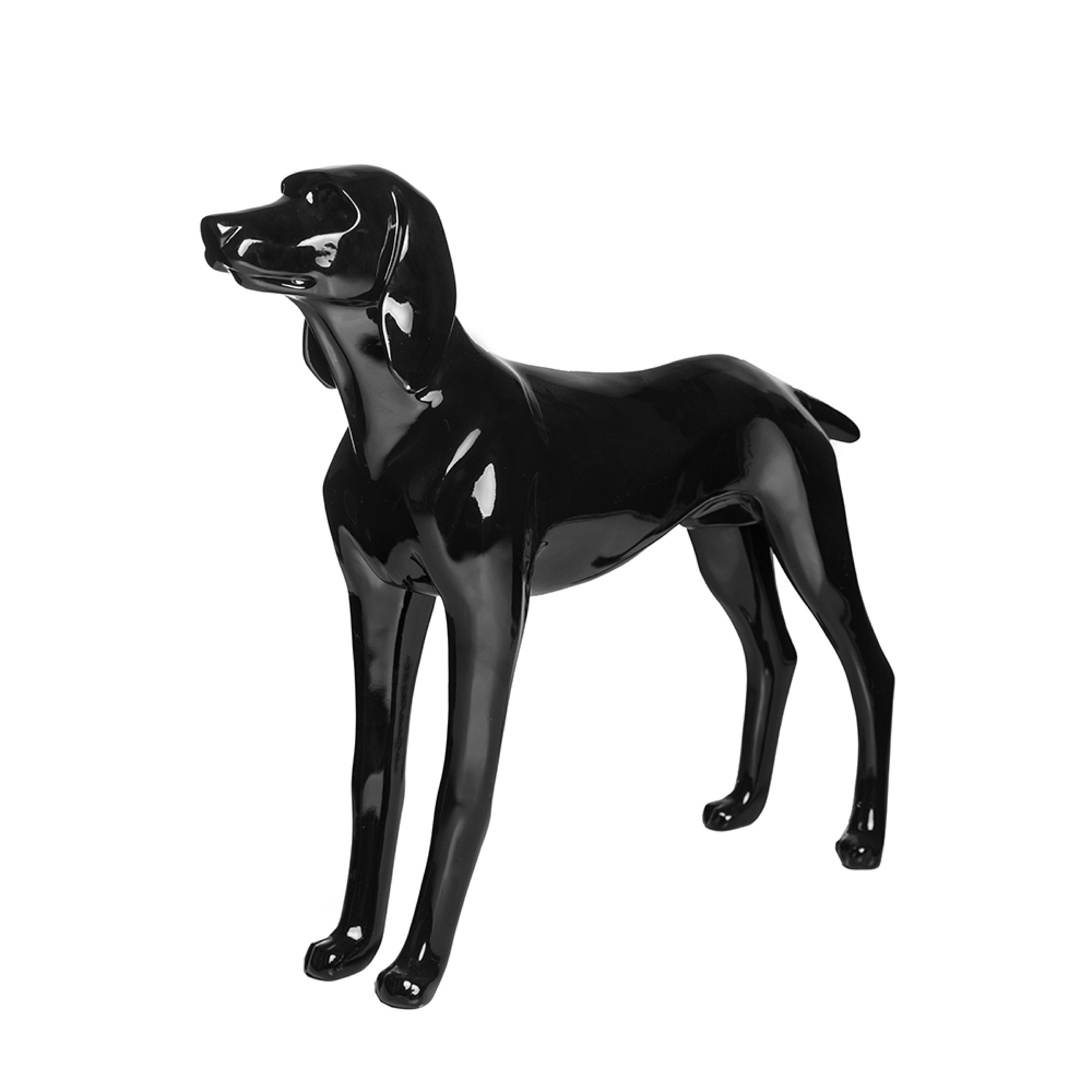 Dog Mannequin, Black Fiberglass 19 1/2 x 8 1/2 x 14 1/4 (L x W x H)