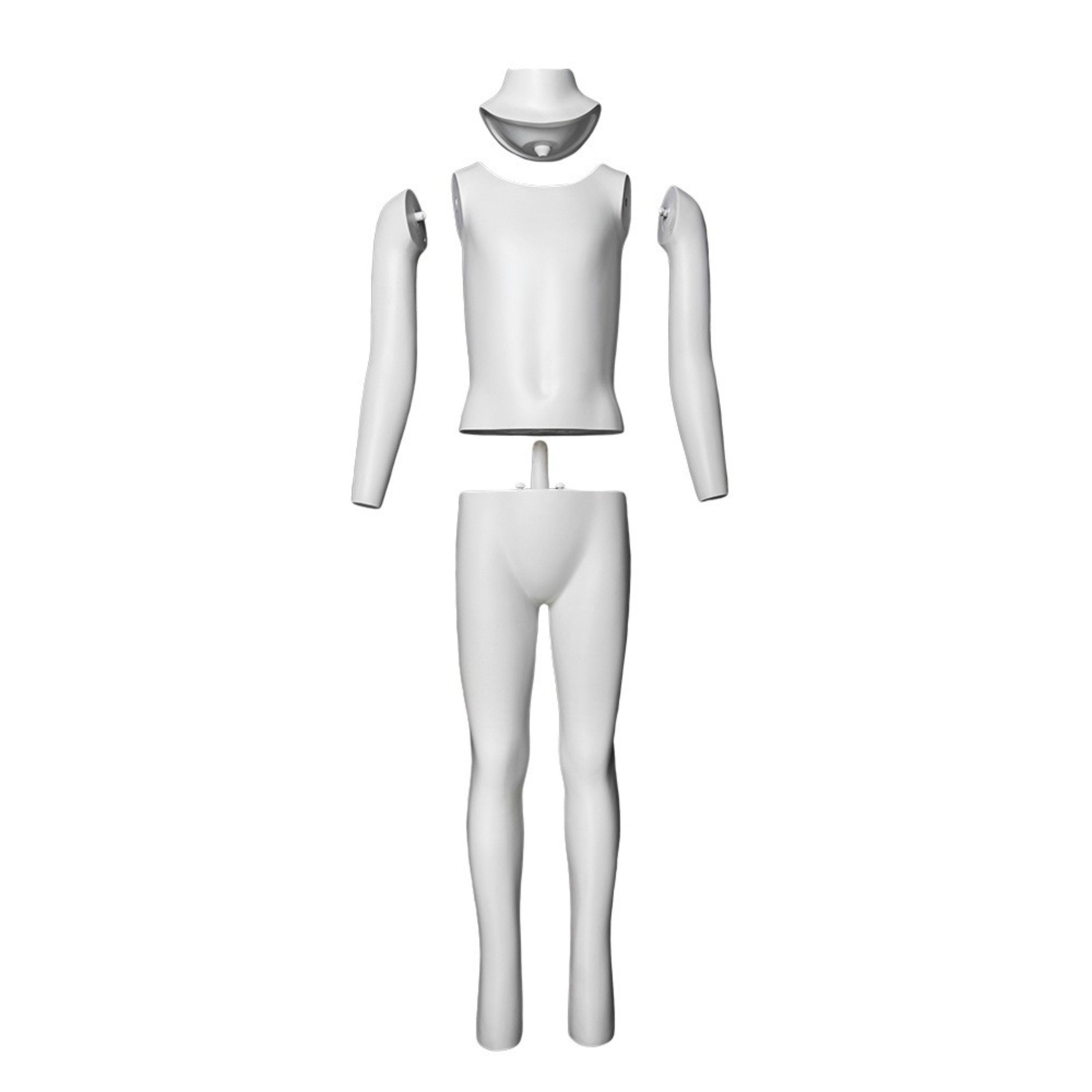 3D model 3 piece headless Fitting Male Fashion Mannequin set VR