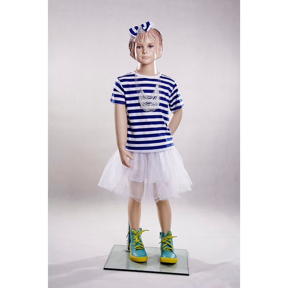 USAKHV Realistic CHILD GIRL Fiberglass Mannequin Full Body Model Stand ...