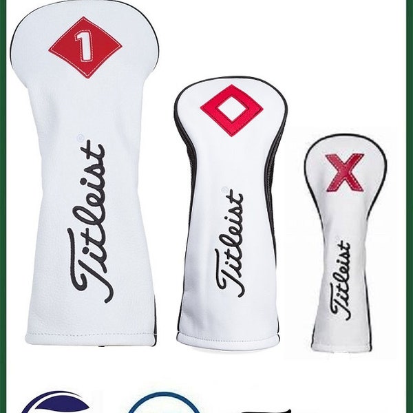 New Titleist Golf 2022 Limited Edition CORE White and Red Headcover Selection - Driver, Fairway, Hybrid