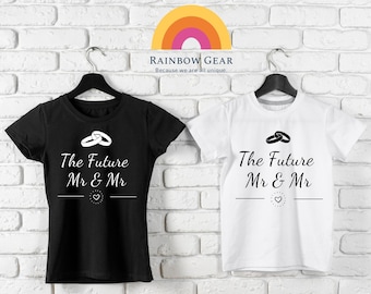 Camiseta personalizada para el Sr. y el Sr. Y El Sr. Camiseta, Camisa de Pareja Gay, Regalo future Grooms