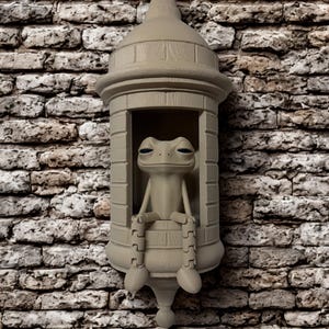 Puerto Rican Garita Wall Coqui Lamp Handmade Home Decor 3D Printed Lamp with LED image 1