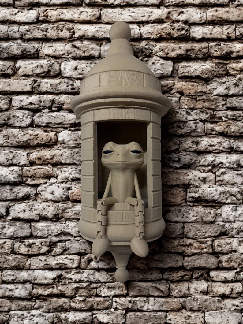 Puerto Rican Garita Wall Coqui Lamp Handmade Home Decor 3D Printed Lamp with LED image 1