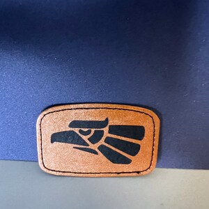 Mexico Eagle Leather Patch: Laser Cut Heat Iron On