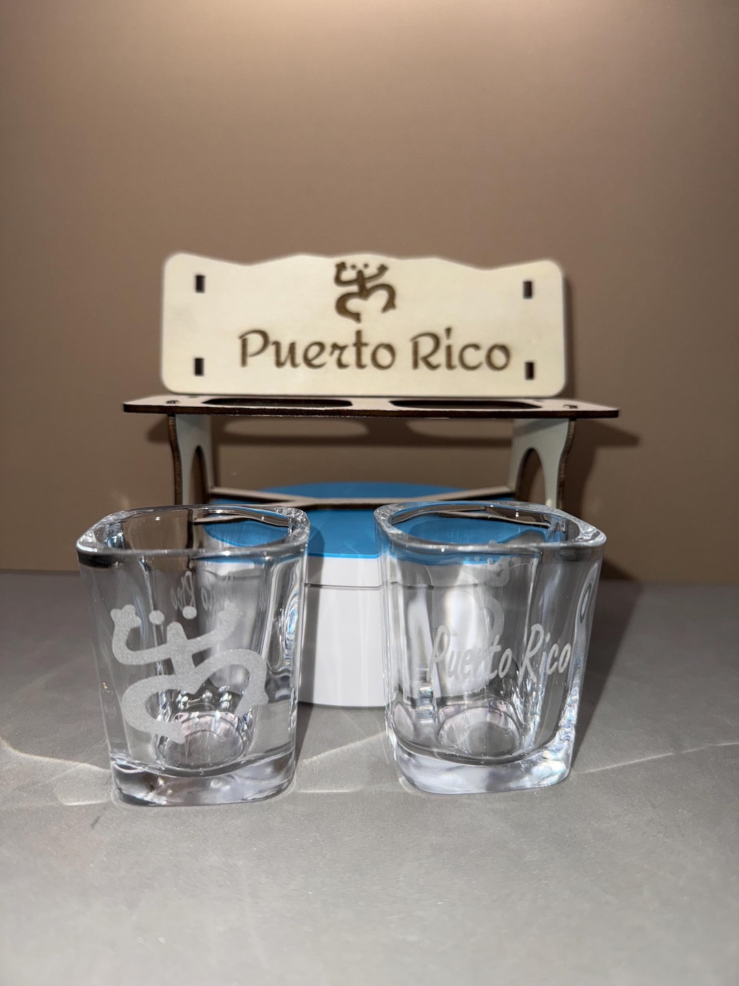 Puerto Rico Rocks Glasses Puerto Rico Engraved Shot Glasses: Crystal Collectible Souvenir - Etsy