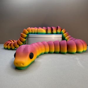 Articulated  long Snake-Stress Toy-Fidget Snake-Sensory Toy-Desk Fidget Toy, 30&quot; pla