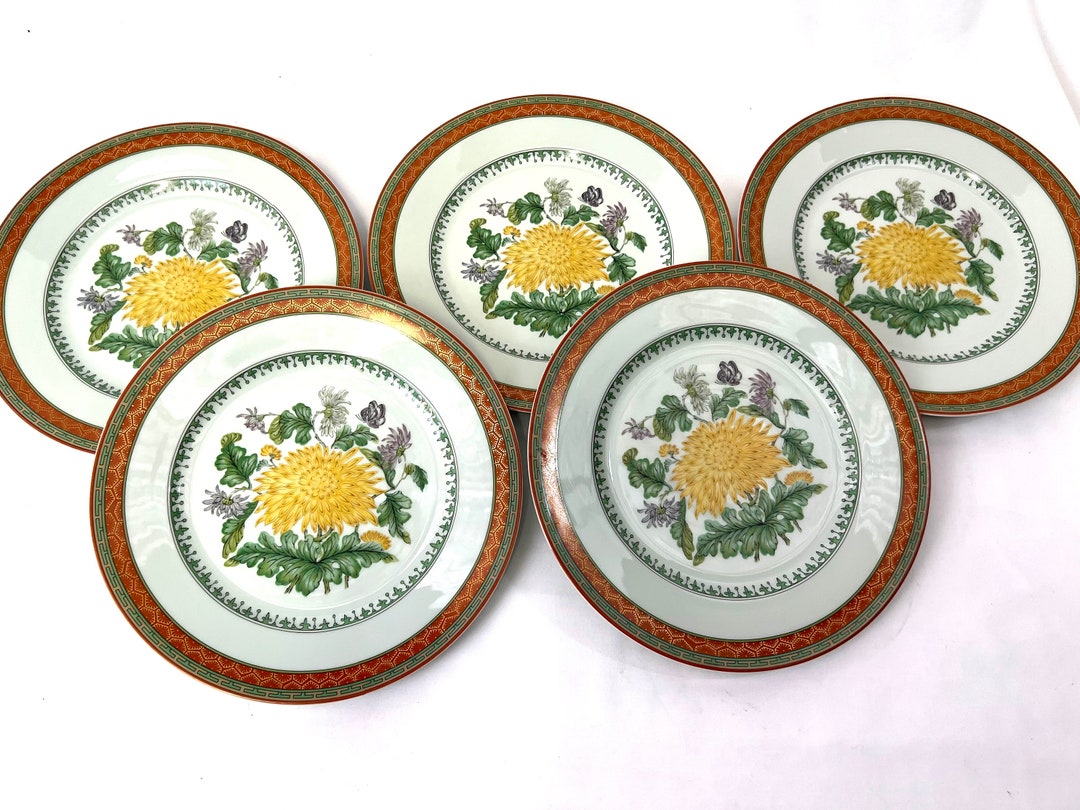 5 Haviland Limoges France Dinner Plates Chrysantheme Model Etsy