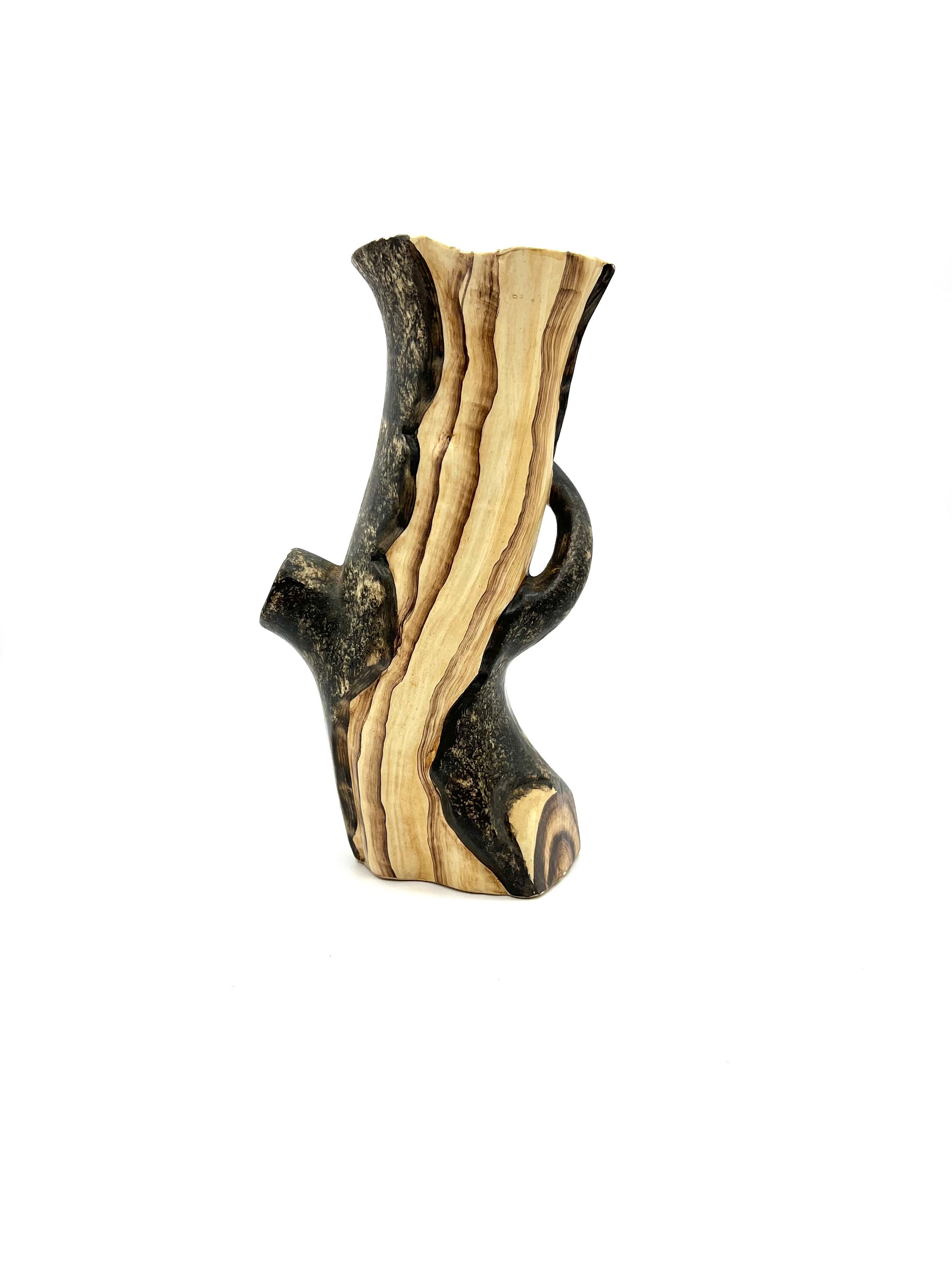Vase Barbotine Tronc d'arbre Cerart Monaco 22cm