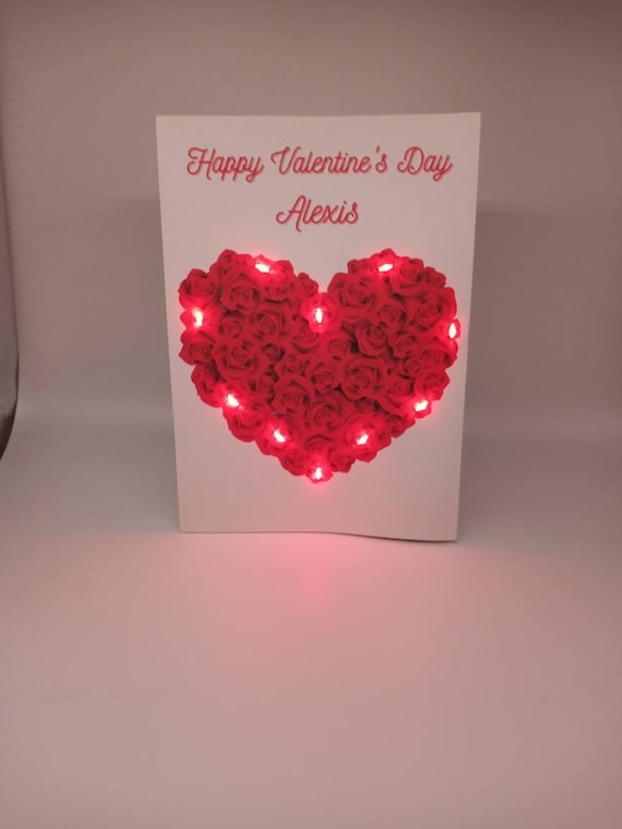 Biglietto Pop-up 3D Musicale Con Luci LED Per San Valentino – Rose E Scritta Romantica Con Melodia – Regalo Sorpresa Per Fidanzata, Moglie O Partner - 2