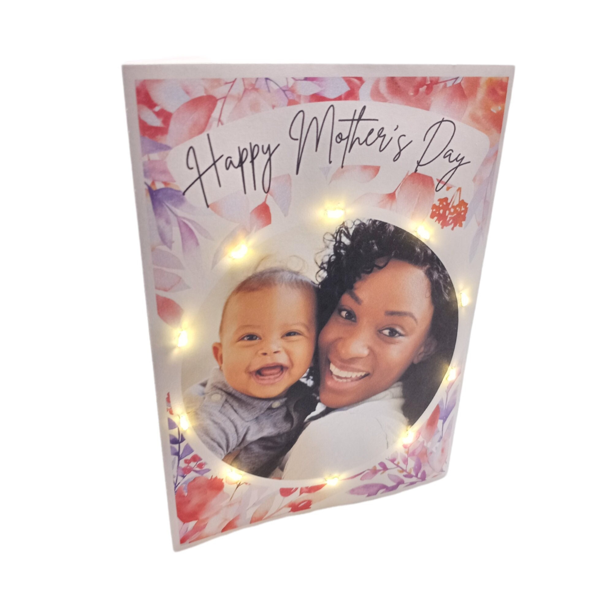 Personalized Photo LED Mother's Day Greeting Cardhandmade Custom Light ...