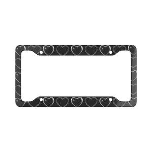black hearts License Plate Frame, e-girl cute car accessoris