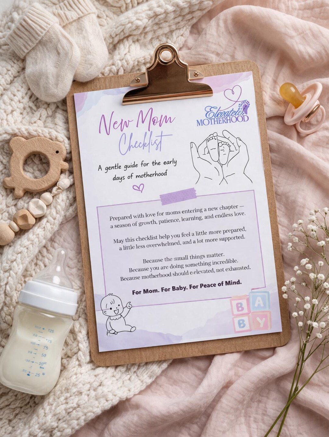 New Mother Guide.pdf New Mom Checklist: A Gentle Guide for the Early Days of Motherhood - Etsy