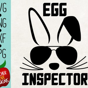 Egg Inspector Svg, Easter Bunny SVG, Bunny Svg