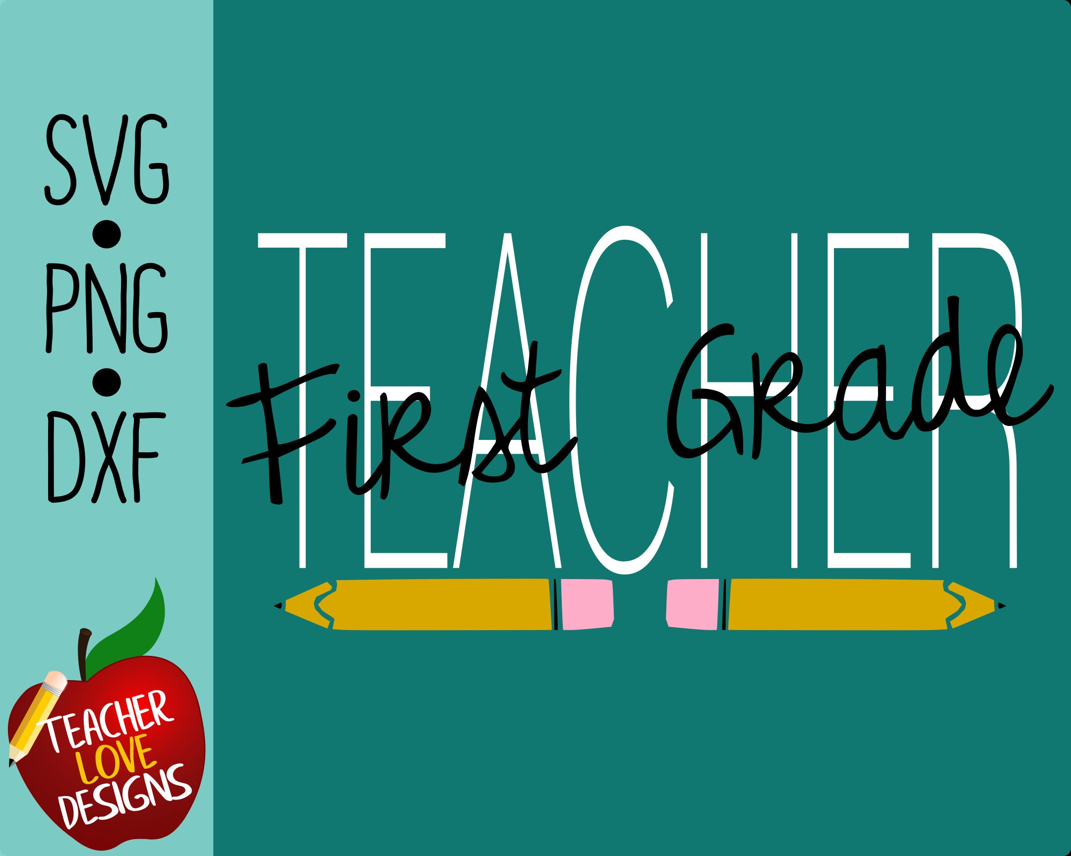 Teacher First Grade Svg, School Svg, Teaching Svg - Etsy