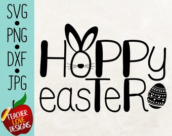Hoppy Ostern Svg, Oster svg, Hase Svg