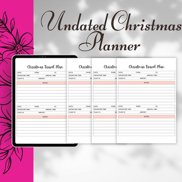 Ultimate Digital Christmas Planner | Holiday Organizer, Xmas Budget Tracker, Festive Calendar, Gift List, Printable Yuletide Organizer
