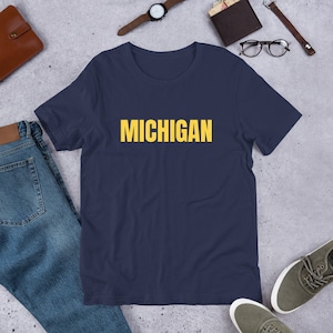 Short-sleeve unisex t-shirt- University of Michigan Wolverines