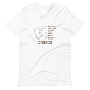 Unisex T-Shirt - Griechenland Reise karte Souvenir