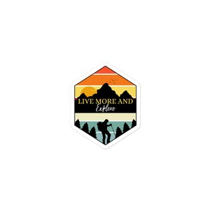 Live More and Explore Travel Sticker