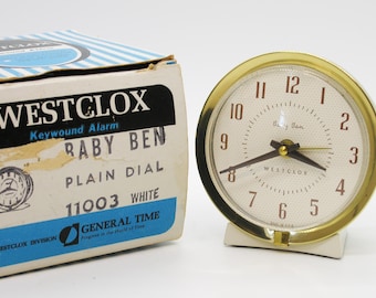 New-in-box 1967 Westclox Baby Ben alarm clock, made in the USA!!