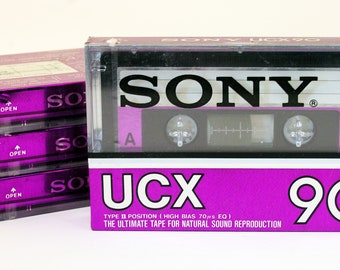 Unopened Sony UCX-90 Cassette Tapes - set of 4!
