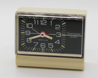 New-in-Box 1979 "Quartzmatic I" travel alarm clock by Westclox