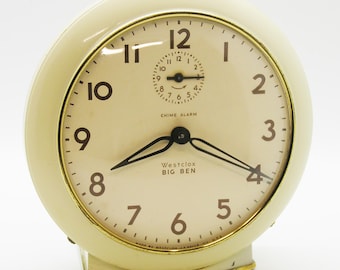 Restored 1954 Westclox Big Ben Chime Alarm, style 6, made in the USA!