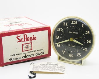 Rare 1969 "St. Regis" alarm clock by the American Sun Mark Company- made in the USA!