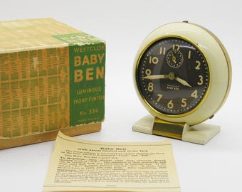 New-in-box 1948 Baby Ben alarm clock, made in the USA!!