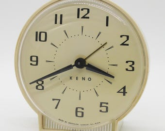 Restored 1974 "Keno" alarm clock by Westclox, made in the USA!!