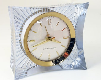 RARE! 1959 Westclox "Cascade" alarm clock, NEW-in-BOX!