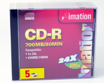 Unopened Blank Imation Compact Discs 700 MB - package of 5