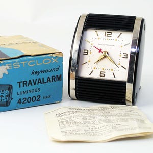 New-in-Box 1965 &quot;Travalarm&quot; alarm clock, made in the USA!!