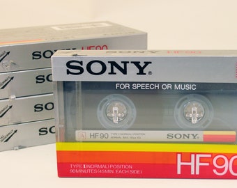 Unopened Sony HF-90 Cassette Tapes - set of 5!