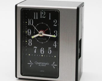 New-in-Box 1979 "Quartzmatic II" travel alarm clock by Westclox