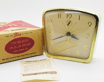 New-in-box 1960 Lux "Wren" alarm clock, made in the USA!!