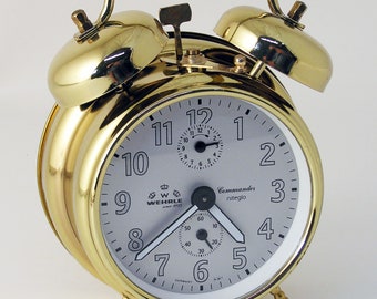 Refurbished Wehrle Commander Twin-bell alarm clock - made in Germany!