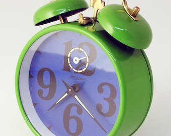 Refurbished 1960s Jerger Alarm Clock, made in Germany