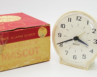 New-in-Box 1964 "Mascot" alarm clock by Westclox, made in the USA!!