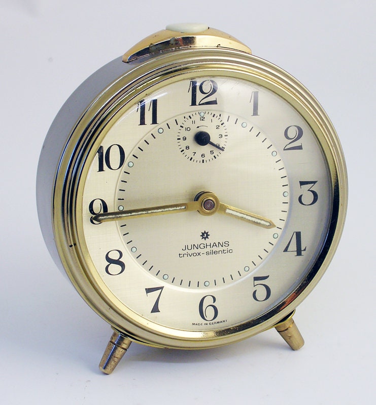 1970s Junghans Trivoxsilentic Alarm Clock Made in Germany Etsy