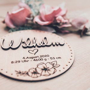 3D gift for birth wooden sign personalized baby gift with name. 037 image 2