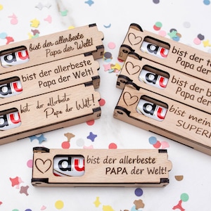 Geschenk zum Vatertag - Schokoriegel in der Box Männertag Vatertag Geschenk für Papa Vatertagsgeschenke #006