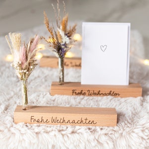 Frohe Weihnachten! - Fotoleiste mit Vase | Kartenhalter | Fotohalter | kleines Weihnachtsgeschenk | #