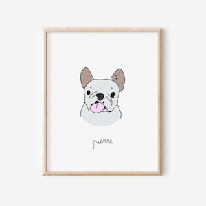 Funny Dog Portrait with COLOR | DIGITAL DRAWING | Bad Pet Portrait | Funny Pet Portrait | Digital Line Drawing | Dog Mom Gift