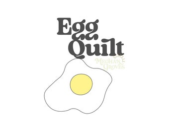 Fried Egg Quilt PDF Download Sewing Beginners Quilters Original Kitschy Fun Colorful Happy Baby Gift Handmade