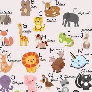 Animal Alphabet Poster