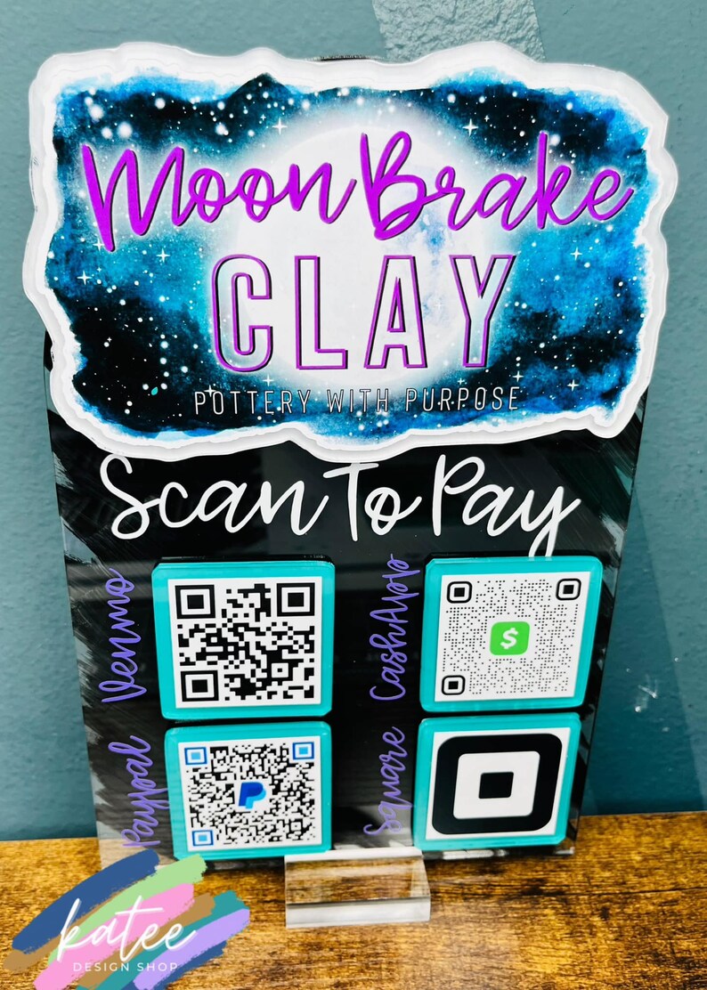 Laser Cut QR Code Acrylic Painted Signs - Etsy