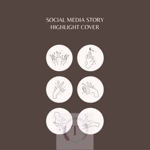 6 Chic Celestial Instagram Highlight Logos, Celestial Instagram Story Logos