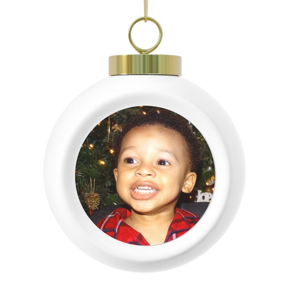 Personalized Ceramic Christmas Ball Ornament Christmas Etsy