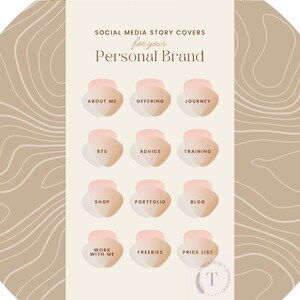 12 Tan Instagram Highlight Icons, Instagram Icons, 12 Instagram Story Cover, Instagram Icons, Covers for Instagram Highlights,